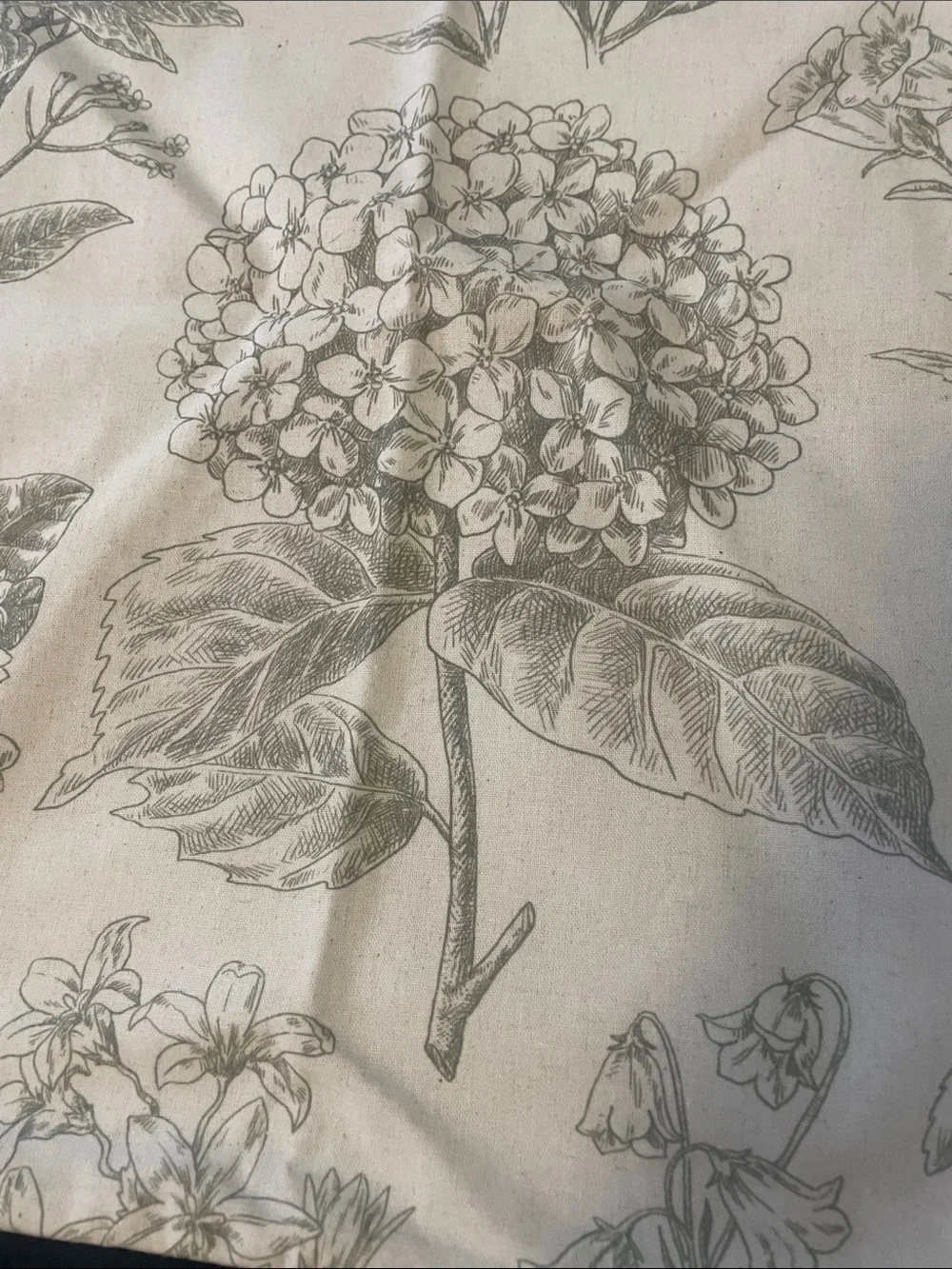 Set of 2 Decorative Floral Neutral Pillow Covers Sage Green Hydrangea Print new